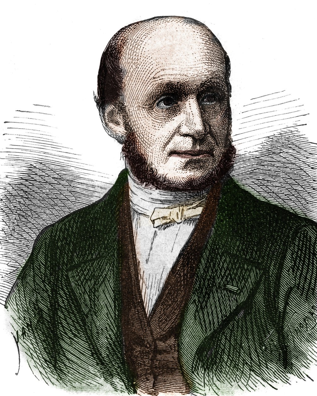 Porträtt av Guillaume Benjamin Duchenne de Boulogne (1806 - 1875), fransk läkare - i "Album de la Science; berömda forskare; Stora upptäckter””” 1896. av French School