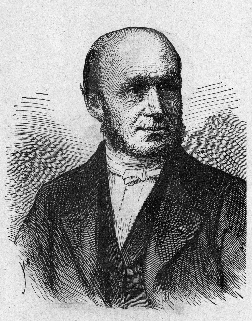 Porträtt av Guillaume Benjamin Duchenne de Boulogne (1806 - 1875), fransk läkare - i "Album de la Science; berömda vetenskapsmän; Stora upptäckter””” 1896. av French School