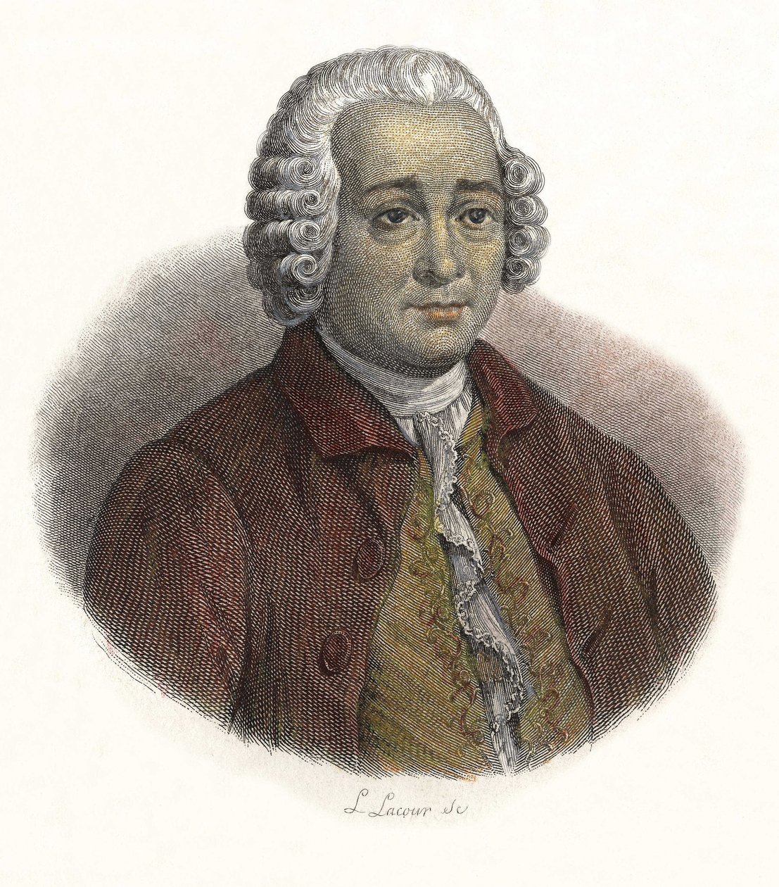 Porträtt av Guillaume Chretien (Guillaume-Chretien) av Lamoignon de Malesherbes (1721-1794), fransk magistrat. i ""Porträtt av användbara män"" av French School