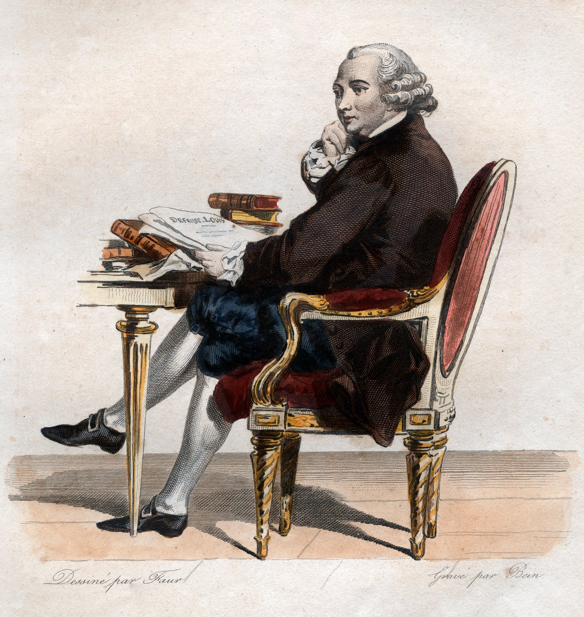 Porträtt av Guillaume Chretien de Lamoignon de Malesherbes (1721-1794), fransk statsman och minister. av French School