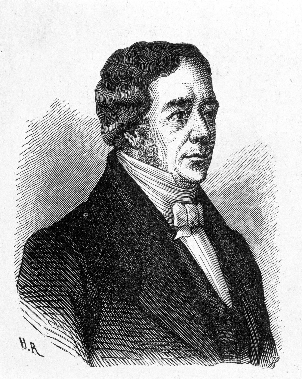 Porträtt av Hans Christian Oersted (Oersted eller Oersted av French School