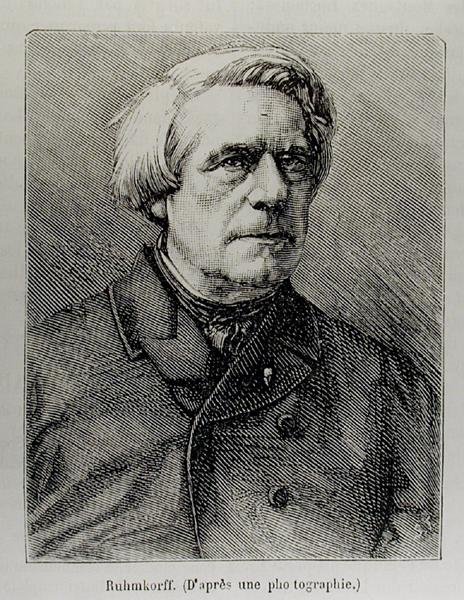 Porträtt av Heinrich Daniel Ruhmkorff (1803-77) av French School