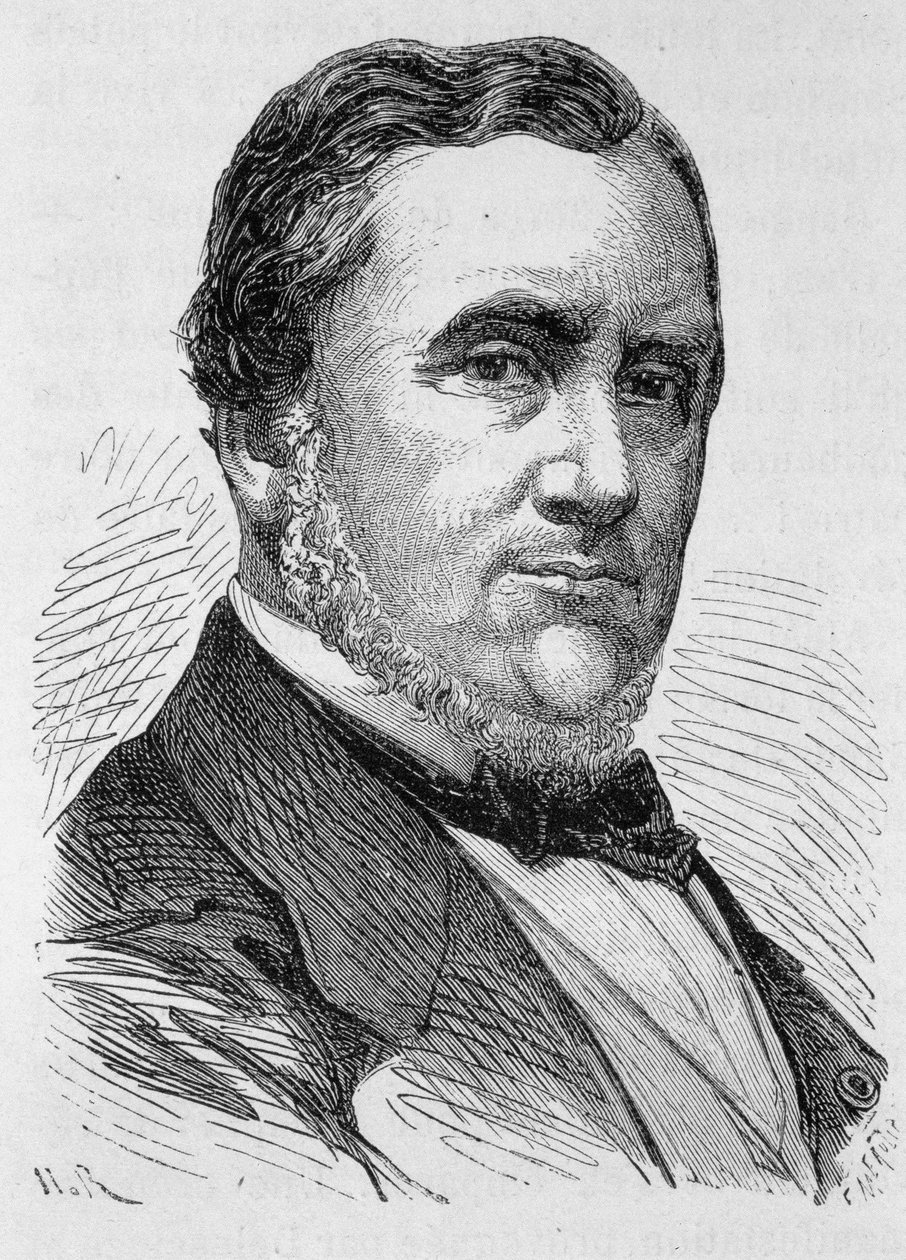 Porträtt av Henri Dupuy de Lôme, ingenjör i fransk sjöfartsteknik (1777 - 1885), byggare av det första franska slagskeppet "" La Glory"" - i "L