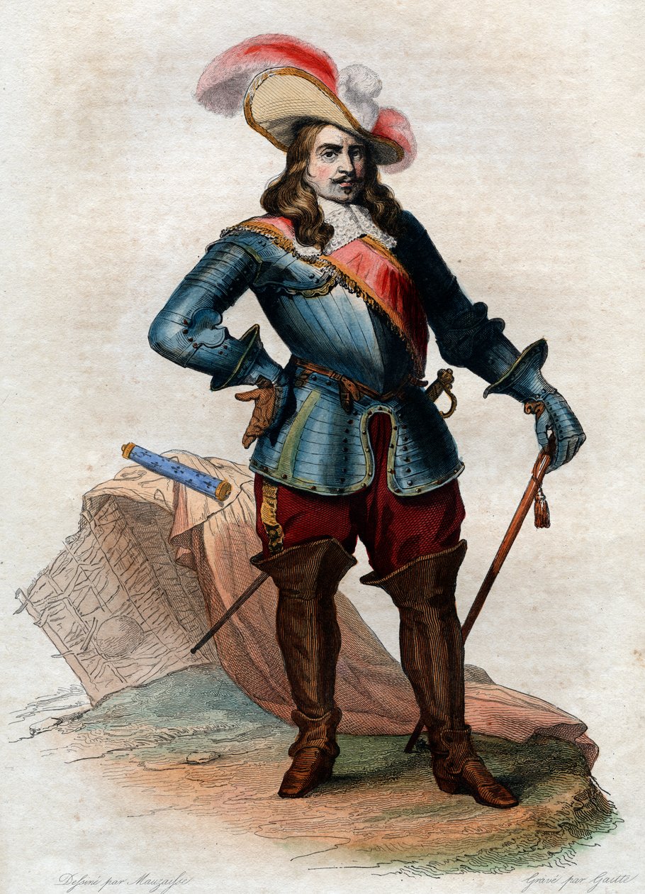 Porträtt av Henri de La Tour dAuvergne, Vicomte de Turenne (1611-1675), marskalk av Frankrike. av French School