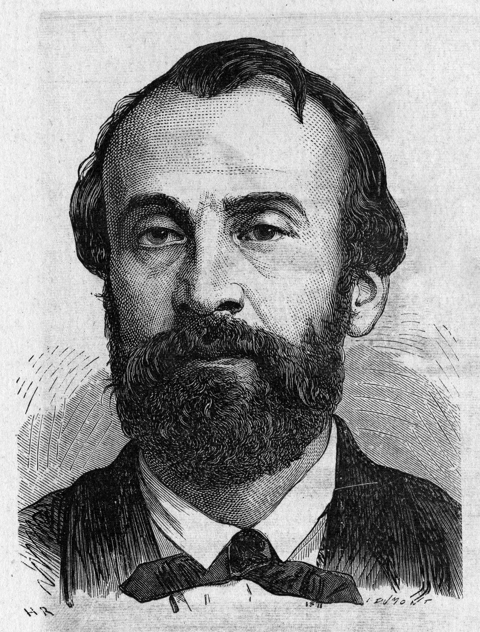Porträtt av Henry Giffard (1825 - 1882), fransk ingenjör - i "" Album of Science; berömda vetenskapsmän; Stora upptäckter””” 1896. av French School