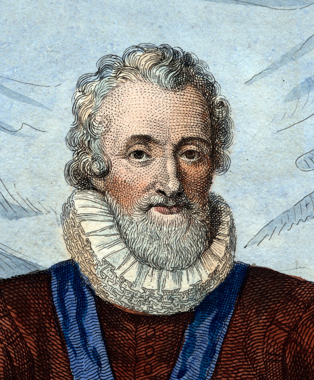 Porträtt av Henrik IV (1553-1610), kung av Frankrike. av French School