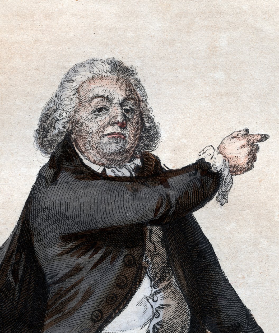 Porträtt av Honore Gabriel Riqueti, Comte de Mirabeau (1749-1791), fransk politiker och revolutionär. av French School