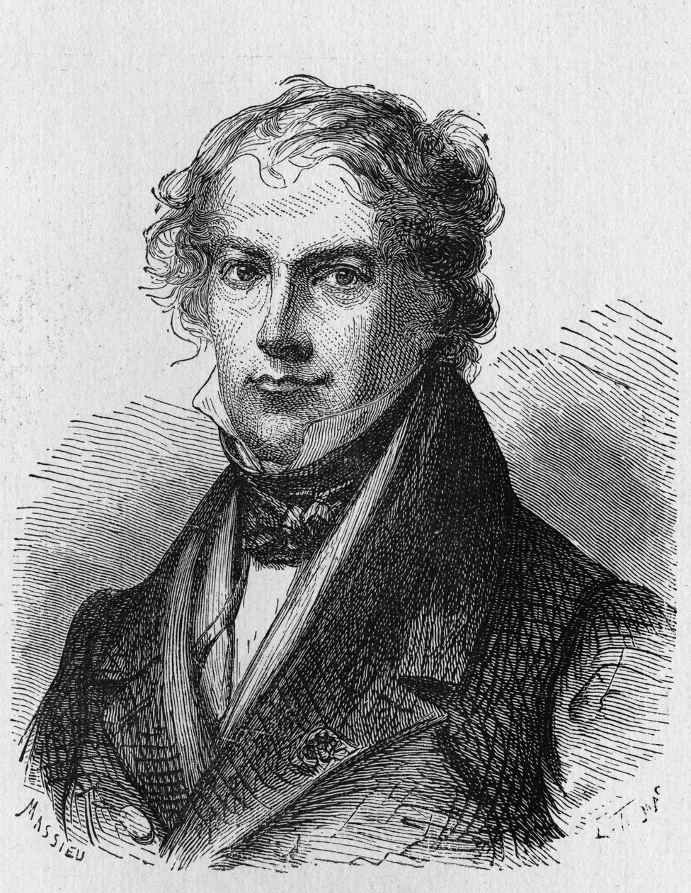 Porträtt av J. B. Biot (1774 - 1862), fransk fysiker - i "" Album de la Science; berömda vetenskapsmän; Stora upptäckter””” 1896. av French School
