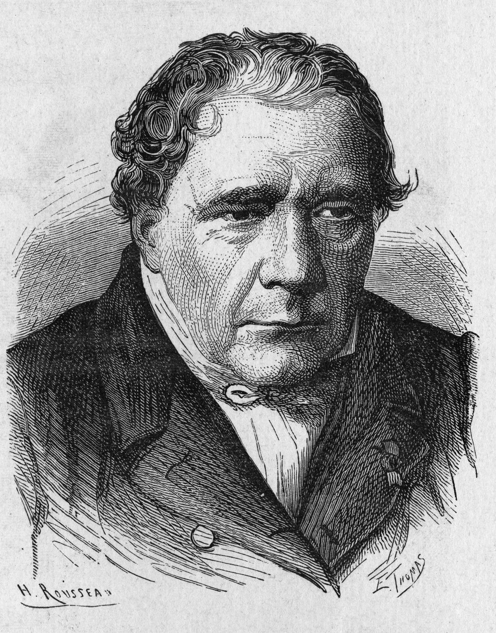Porträtt av Jacques Babinet (1794 - 1872), fransk fysiker och astronom - i "Album de la Science; berömda vetenskapsmän; Stora upptäckter””” 1896. av French School