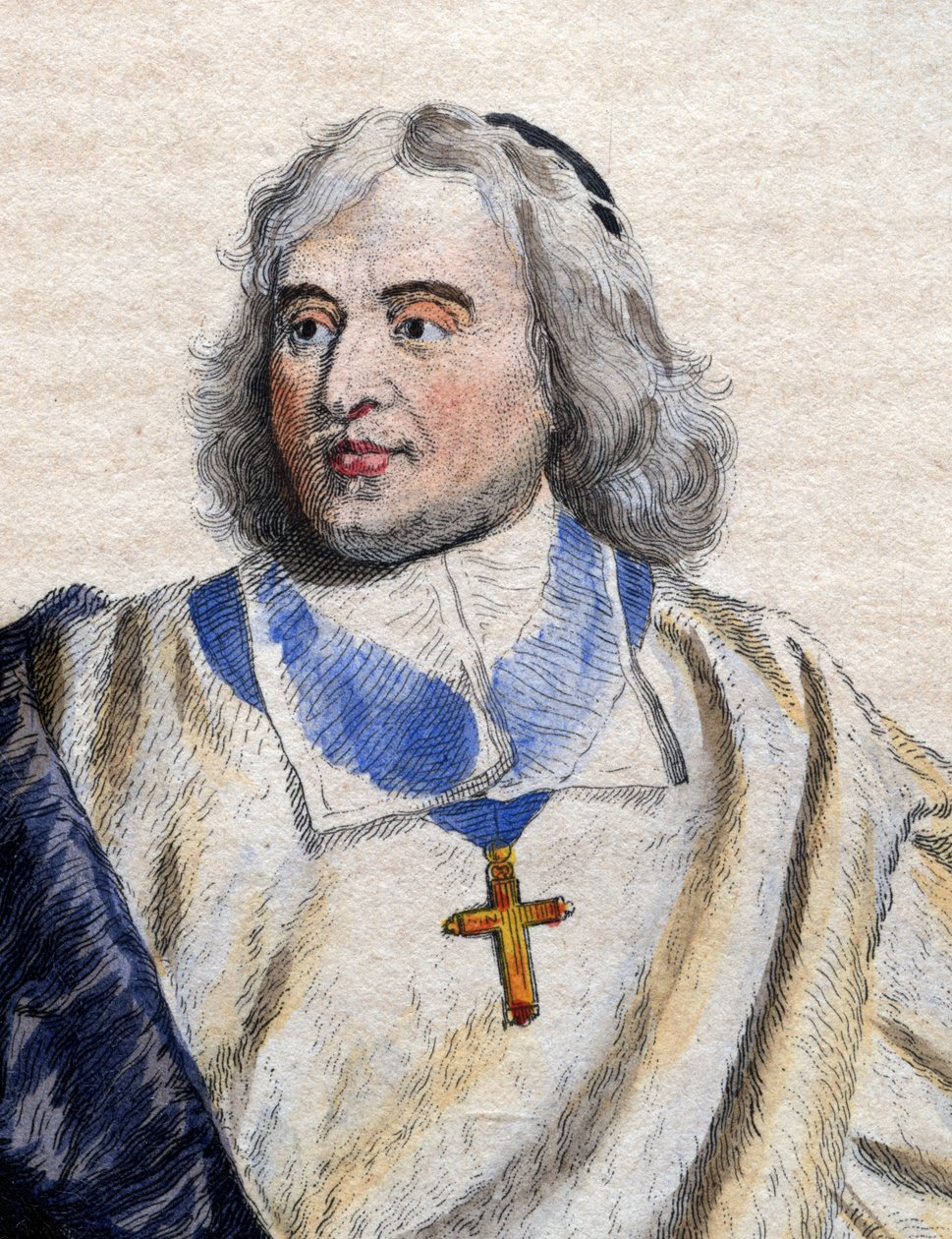Porträtt av Jacques Benigne Bossuet (1627-1704), fransk biskop och teolog. av French School