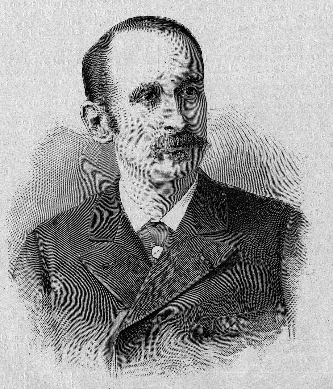 Porträtt av Jacques Marie Eugene Godefroy-Cavaignac (Godefroy de Cavaignac, Godefroy Cavaignac) (1853-1905), fransk politiker, krigsminister 1895. Gravyr i "La gazette du dimanche"" den 14 november 1895. av French School