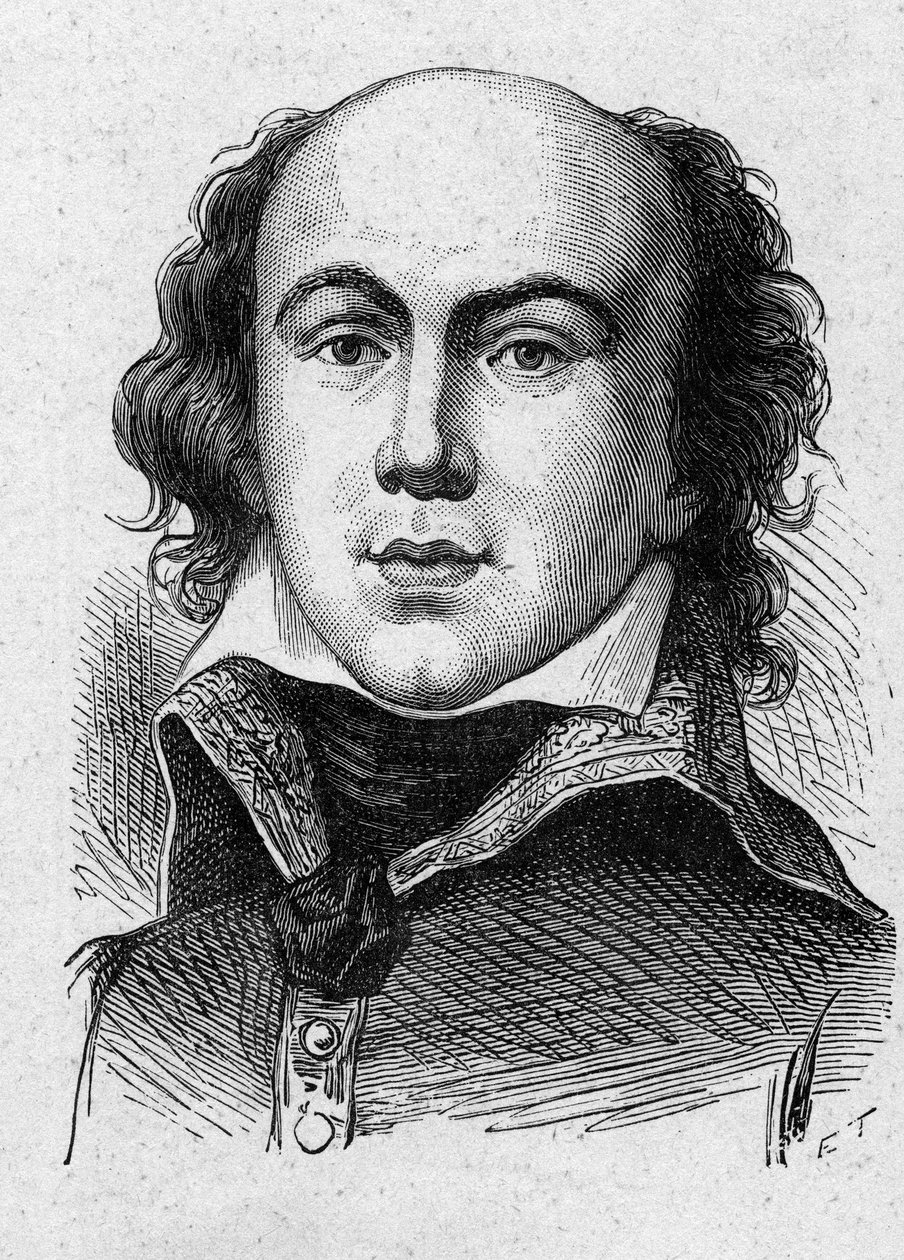 Porträtt av Jean-Baptiste (Jean Baptiste) Annibal Aubert du Bayet (DuBayet) (1757-1797) fransk politiker och general. av French School