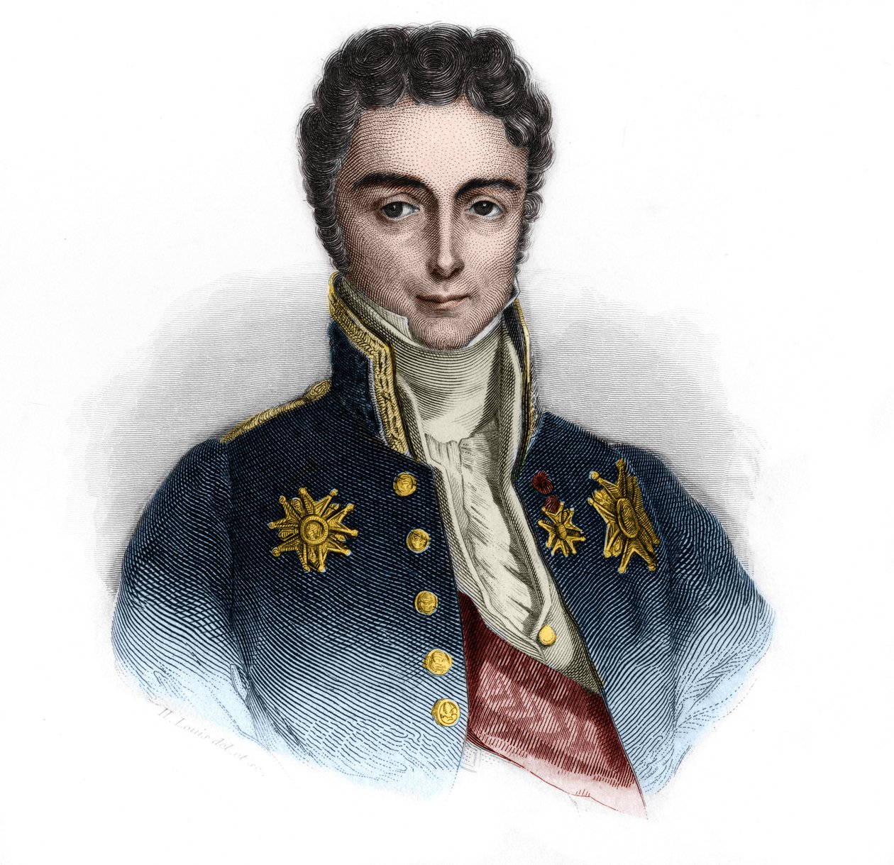 Porträtt av Jean-Baptiste (Jean Baptiste) Sylvere Gay, Viscount of Martignac (1778Ð1832), fransk statsman. i "" LIBRE DES SPORERS"" av Louis de Cormenin Timon. 1842. Privat samling. av French School