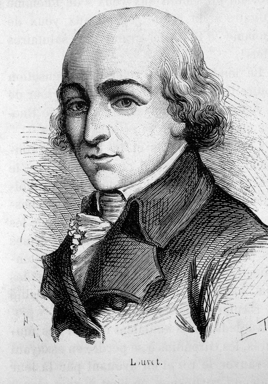 Porträtt av Jean-Baptiste Louvet de Couvray (1760 - 1797) - i "" Frankrikes historia"" av Henri Martin av French School