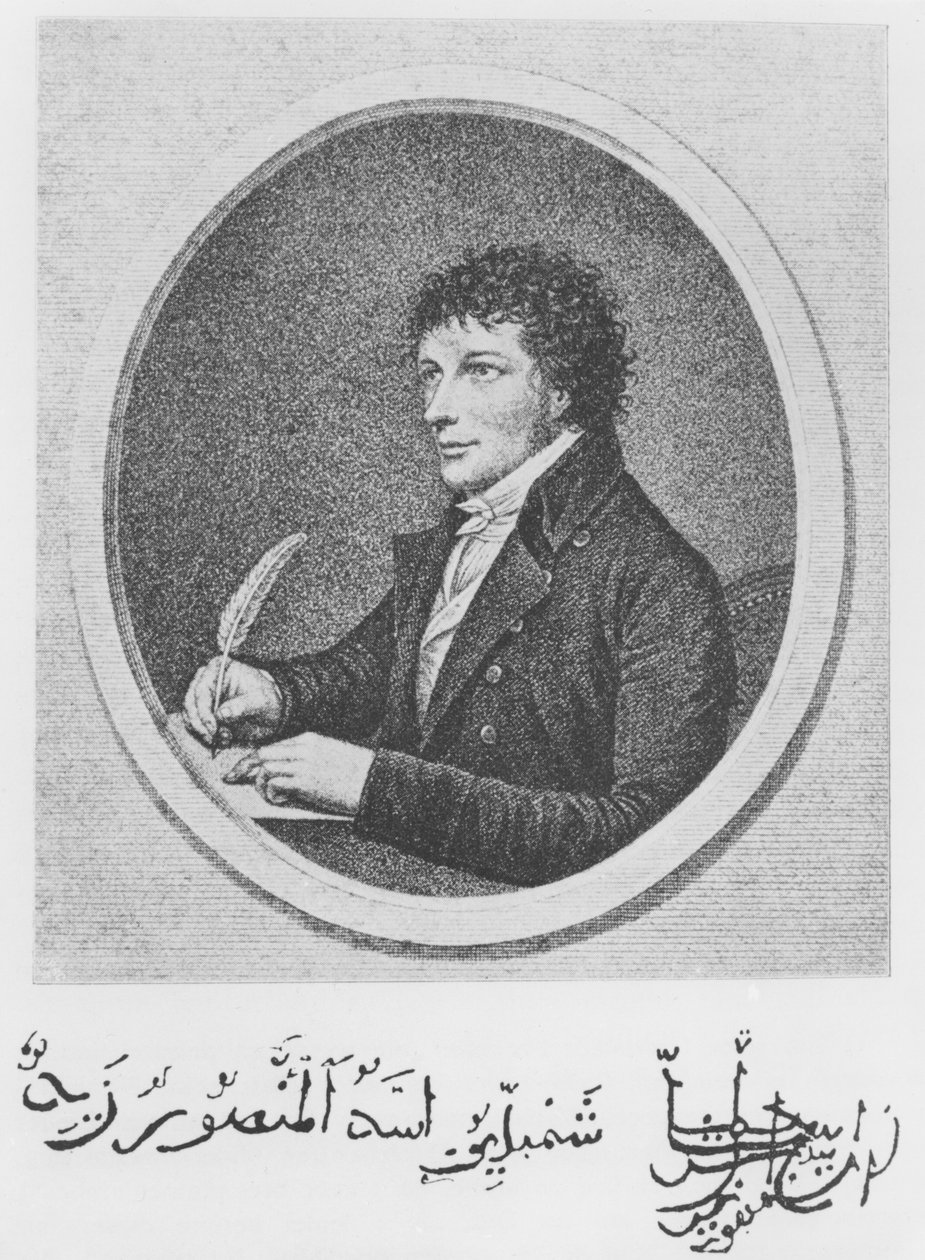 Porträtt av Jean-Francois Champollion (1790-1832) av French School