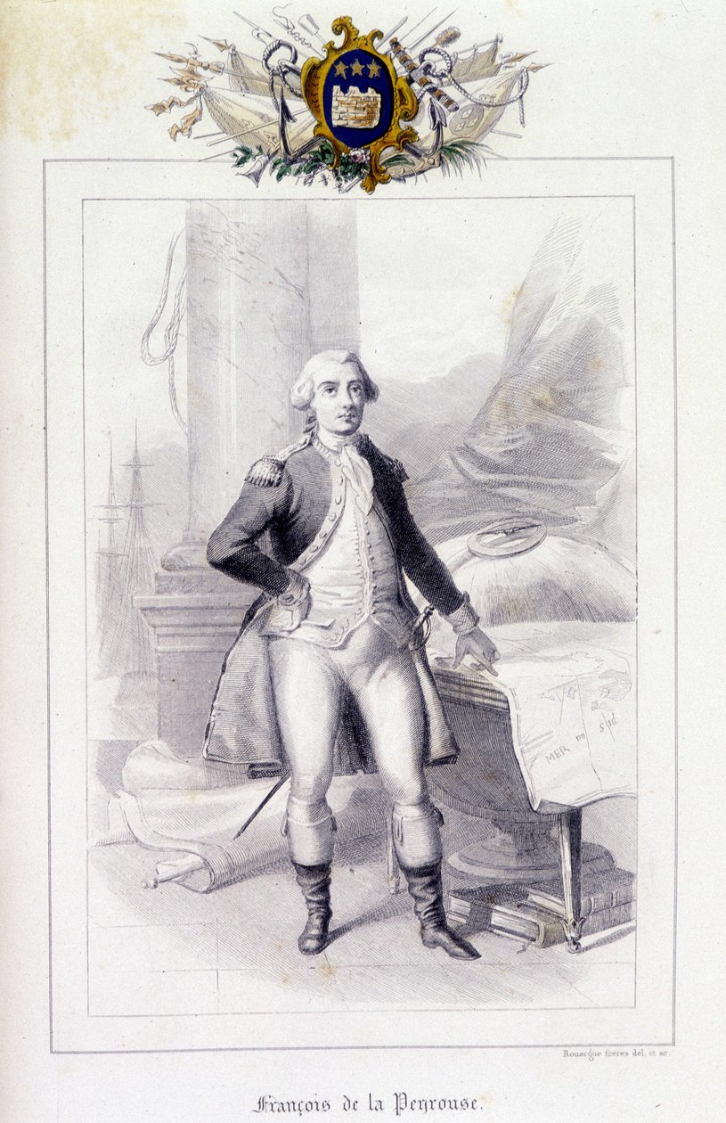 Porträtt av Jean-Francois Galaup, Comte de La Perouse (Jean Francois Laperouse av French School