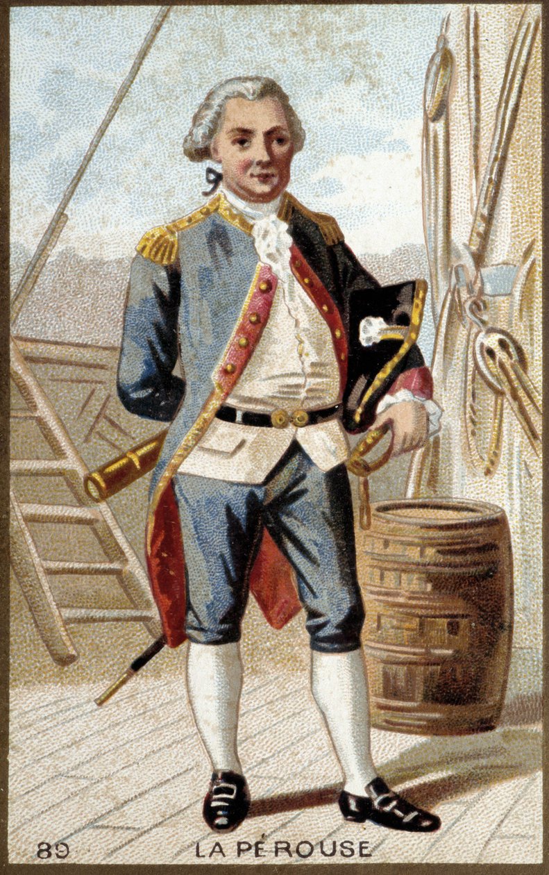 Porträtt av Jean-Francois Galaup, greve av La Perouse (Jean Francois Laperouse av French School