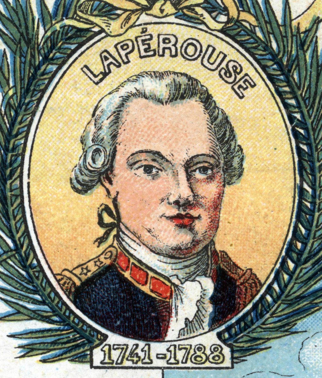 Porträtt av Jean-Francois Galaup, greve av La Perouse (Jean Francois Laperouse av French School