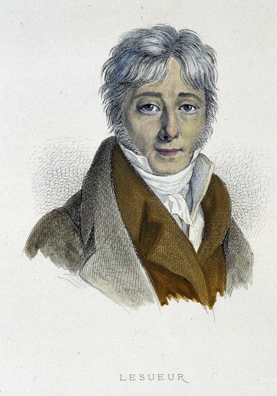 Porträtt av Jean - François Lesueur - gravyr av French School