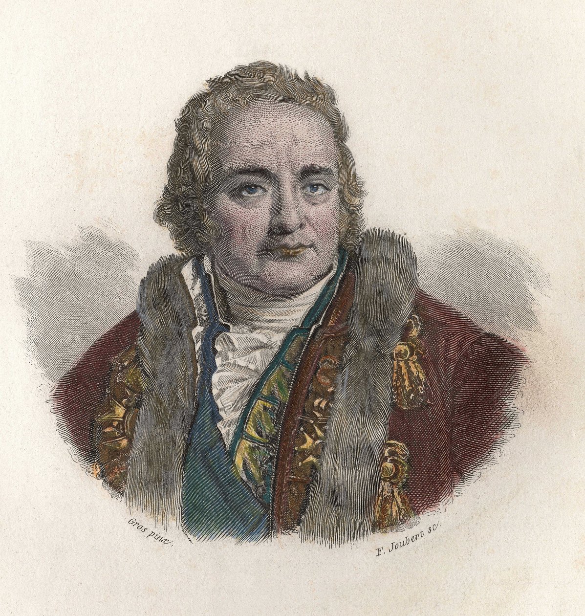 Porträtt av Jean Antoine (Jean - Antoine) Chaptal, greve av Chanteloup (1756-1832), fransk kemist och politiker. I "" Porträtt av användbara män"" av French School