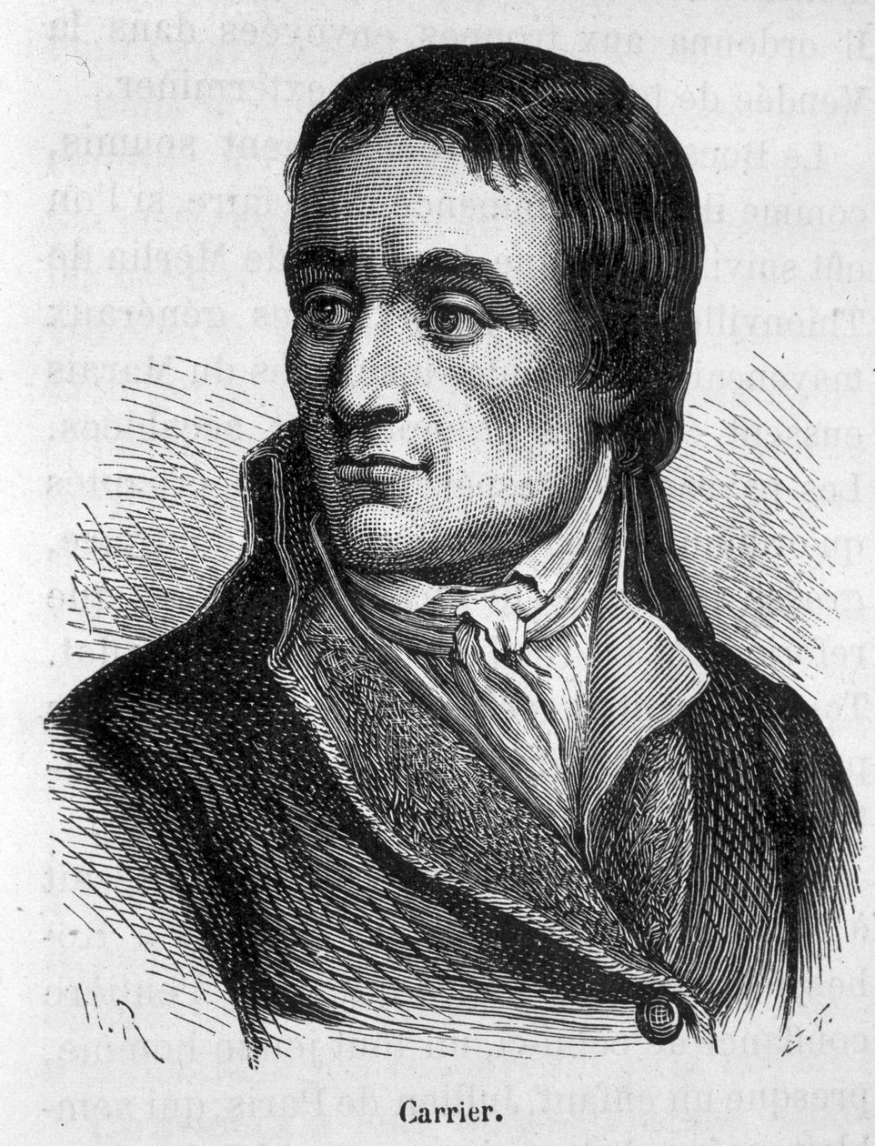Porträtt av Jean Baptiste Carrier (1756 - 1794), franska politiker - i "" L