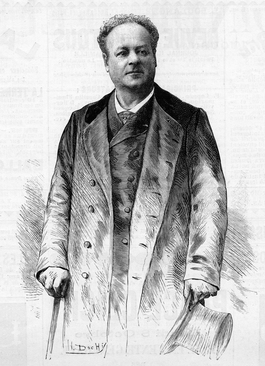 Porträtt av Jean Berthelier (1830-1888), fransk skådespelare och sångare. av French School
