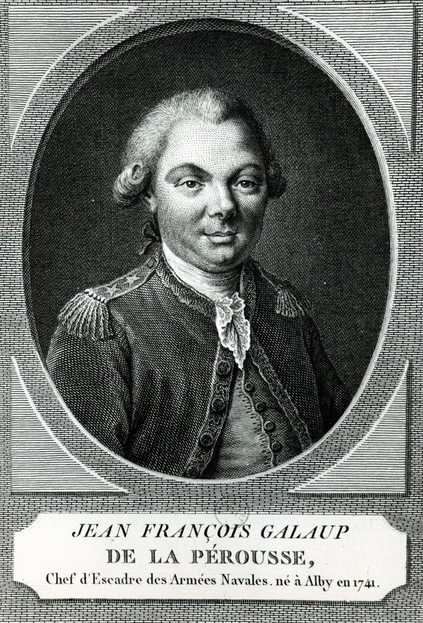 Porträtt av Jean Francois Galaup de la Perouse (1741-88) av French School