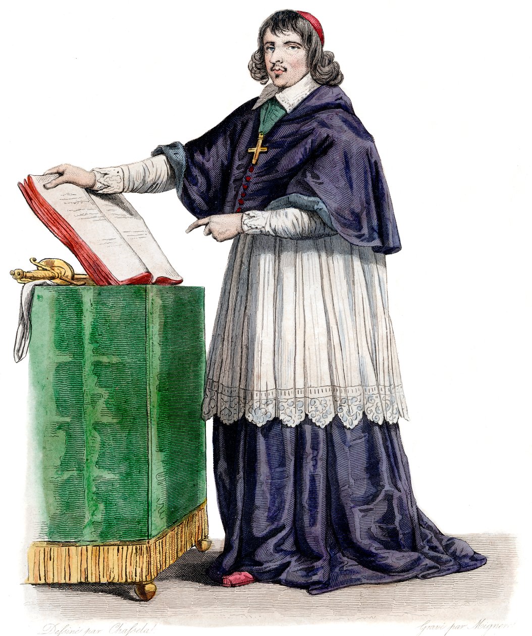 Porträtt av Jean Francois Paul de Gondi (Gondy) (1614-1679), kardinal de Retz, fransk coadjutor biskop. av French School