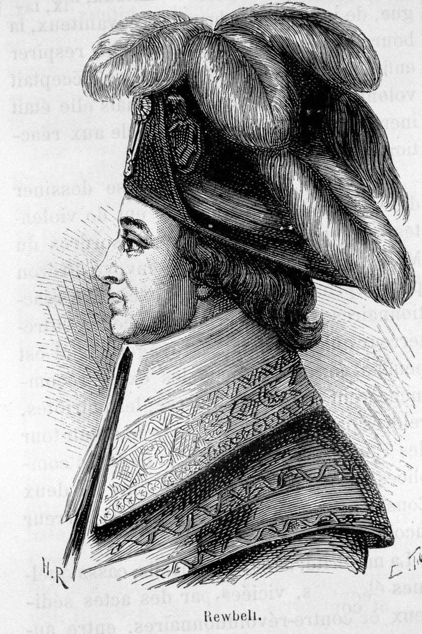 Porträtt av Jean François Rewbell (eller Reubell), fransk politiker (1747 - 1807) - i ""L