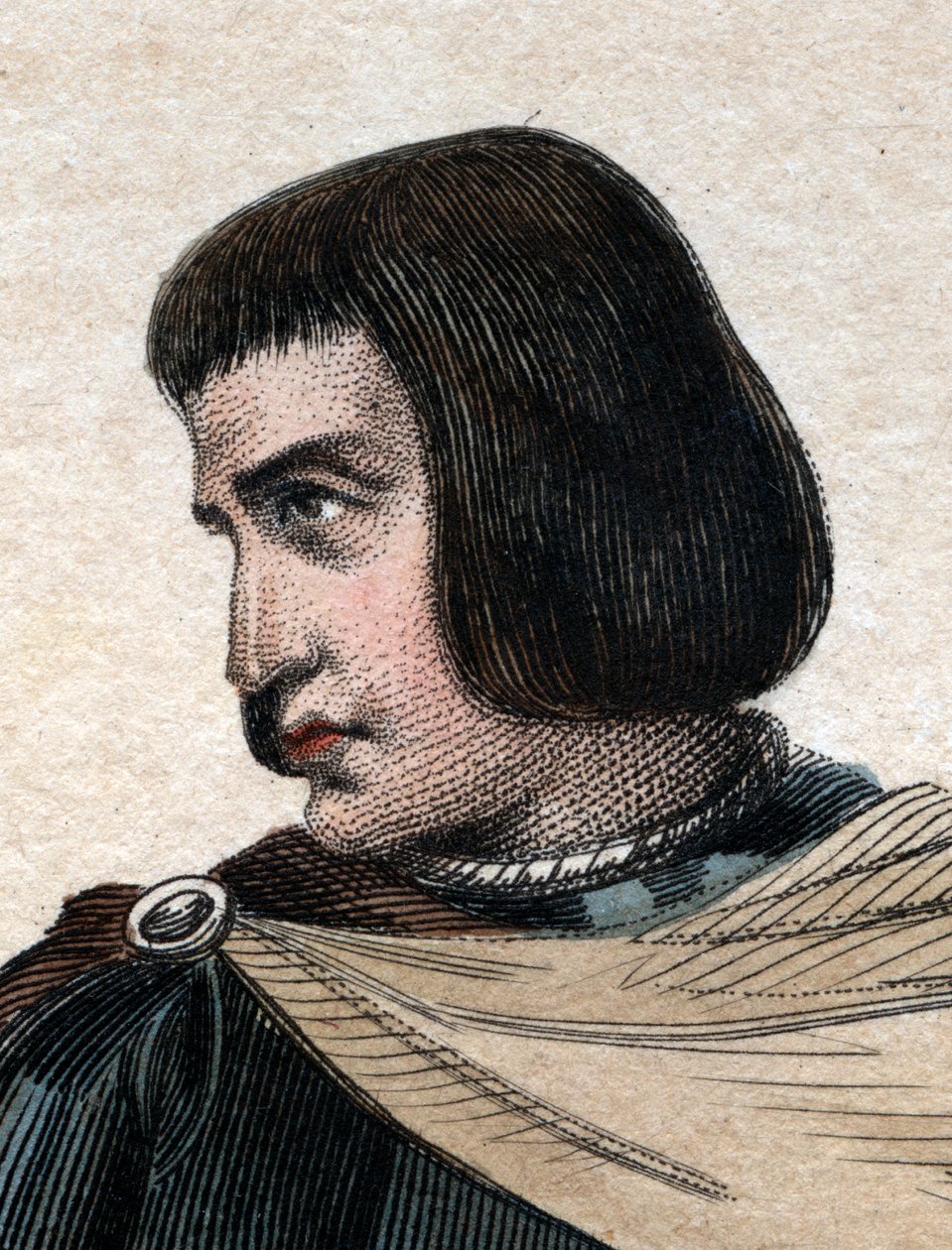 Porträtt av Jean Juvenal (Jouvenel) des Ursins (1360-1431), fransk domare. av French School