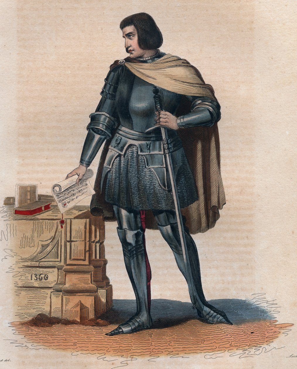 Porträtt av Jean Juvenal (Jouvenel) des Ursins (1360-1431), fransk domare. av French School