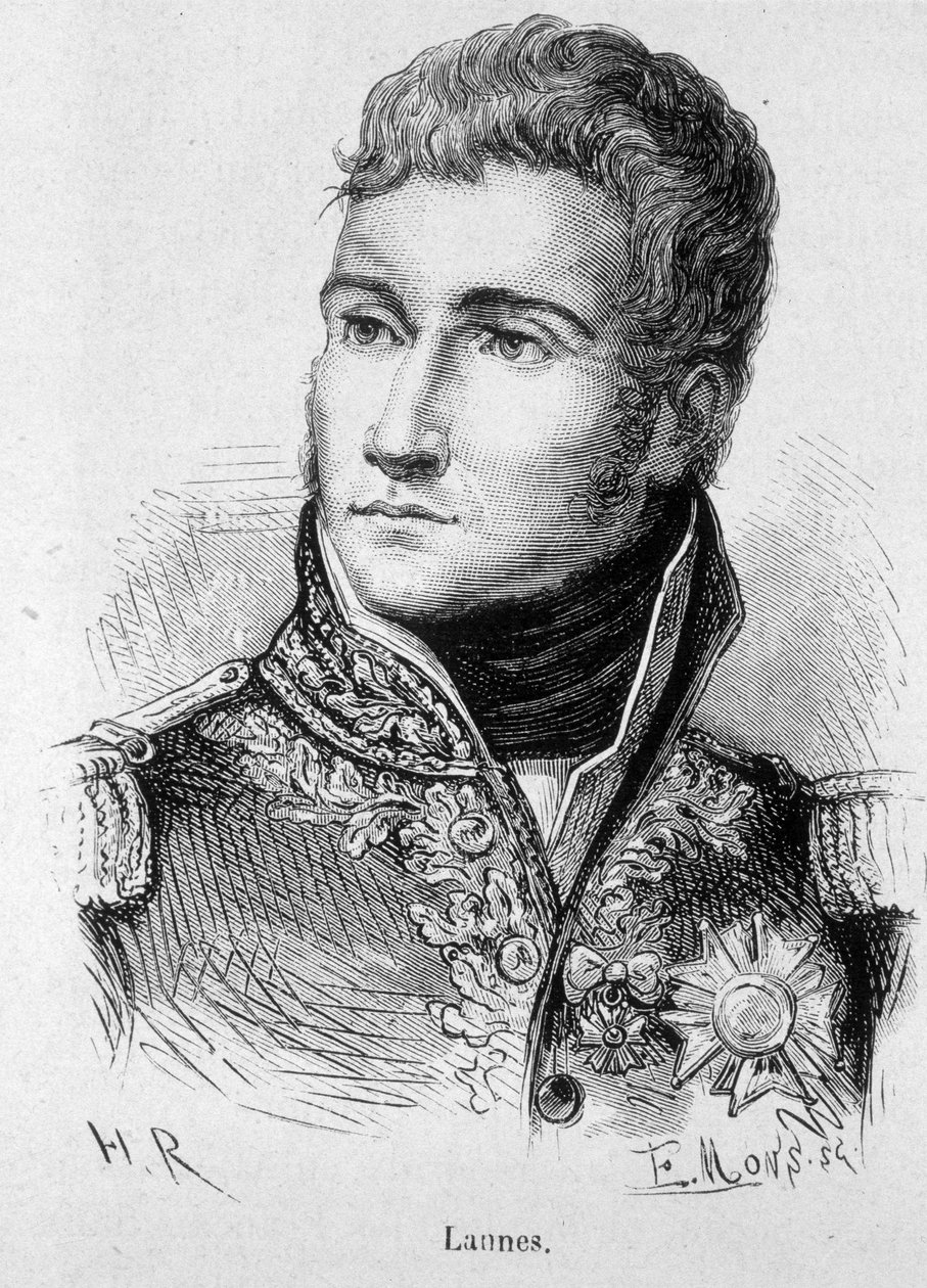 Porträtt av Jean Lannes, hertig av Montebello, marskalk av Frankrike (1769 - 1809) - i "The History of France" av Henri Martin av French School