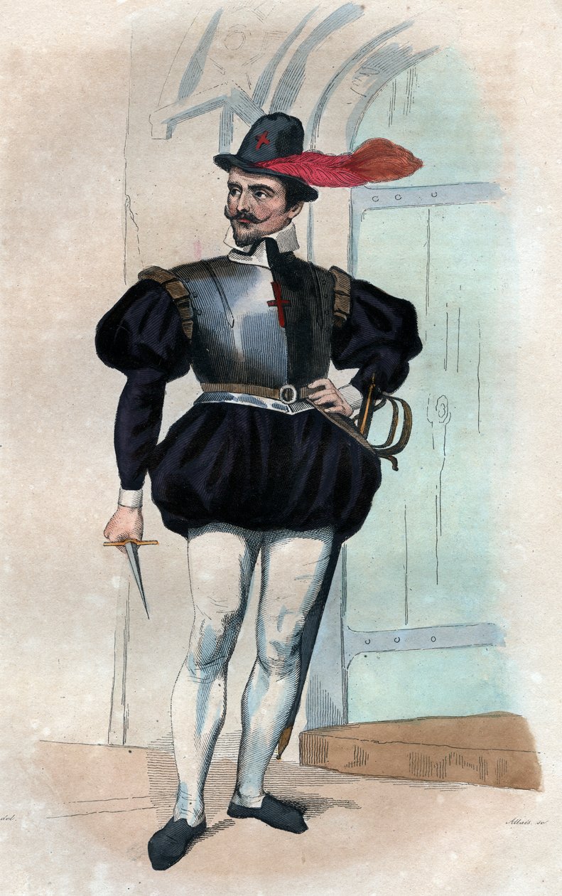 Porträtt av Jean Leclerc, kallad Bussy Leclerc (d.1635). av French School