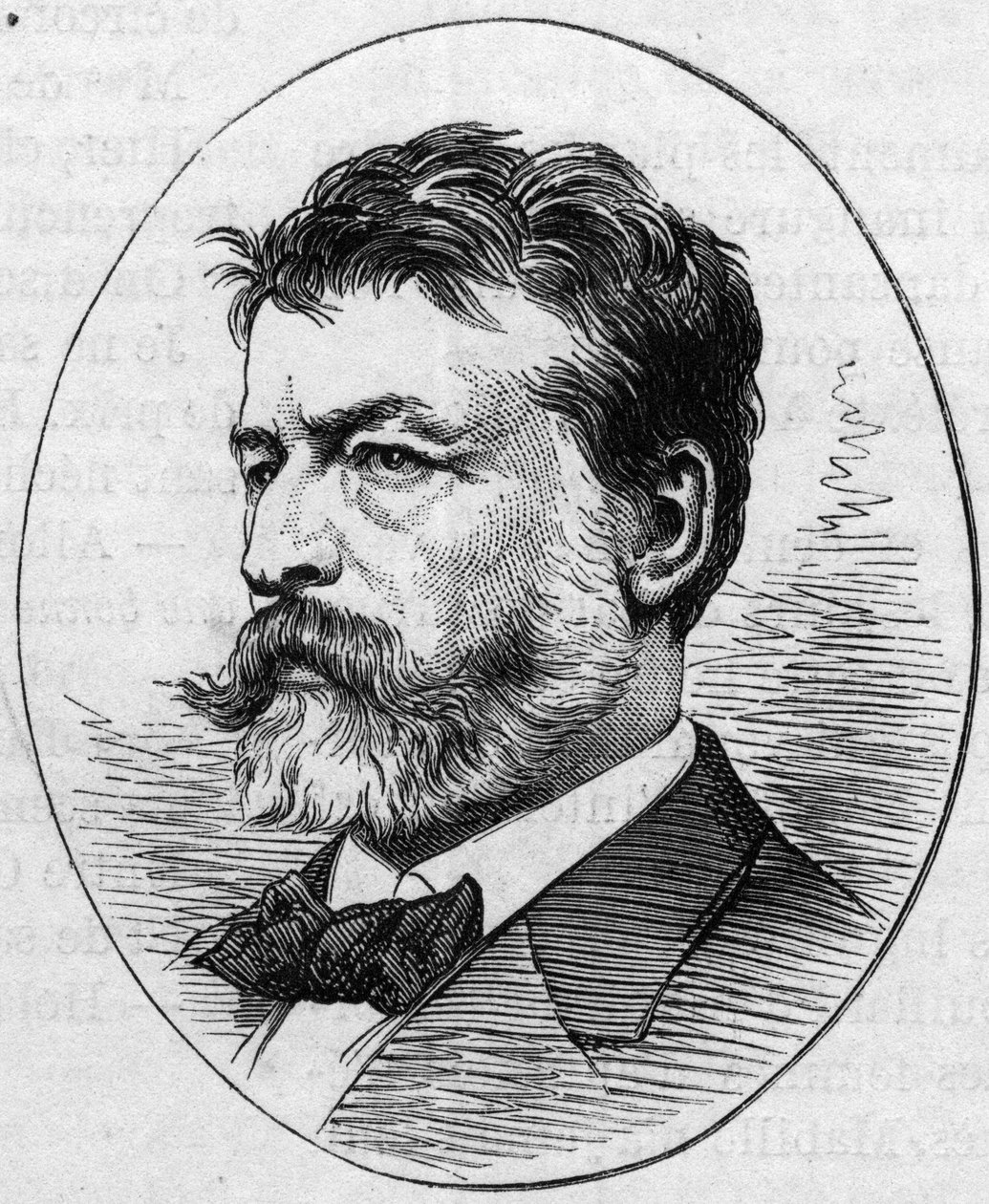 Porträtt av Jean Louis Ernest Meissonnier (1815-1891), fransk målare. Gravyr i "" Le Monde Illustré"" nr 890 av 2 maj 1874. av French School