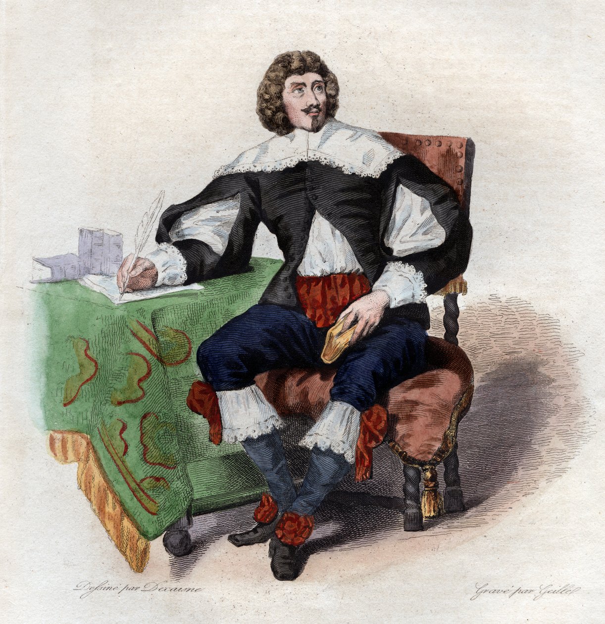 Porträtt av Jean Louis Guez de Balzac (1597-1654), fransk författare. av French School