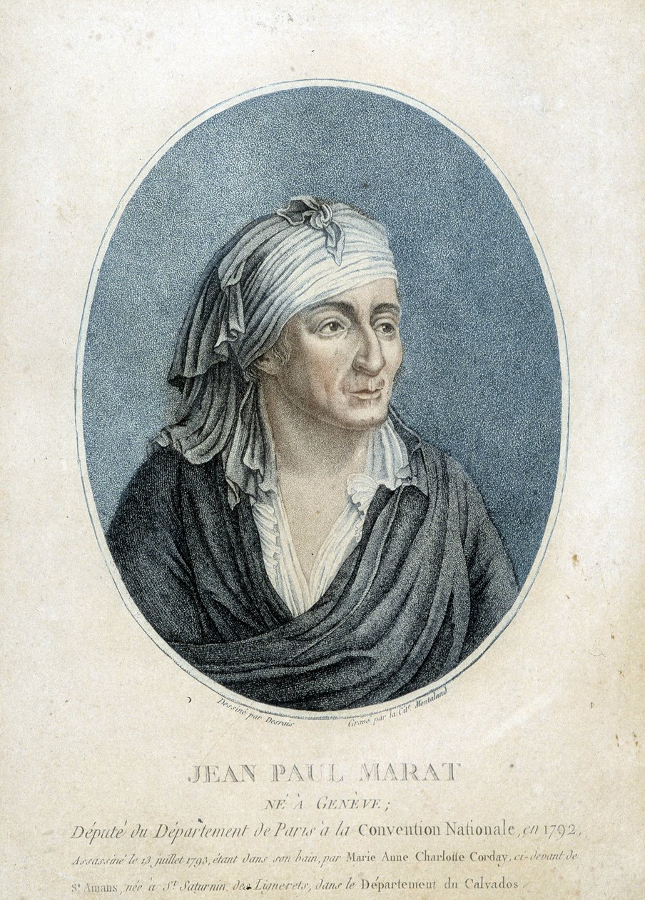 Porträtt av Jean Paul Marat (1743-1793), fransk läkare, publicist och politiker av French School