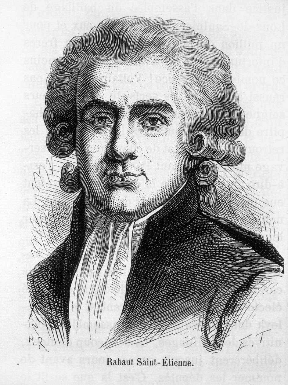 Porträtt av Jean Paul Rabaut St Etienne, fransk politiker (1743 - 1793) - i "" L