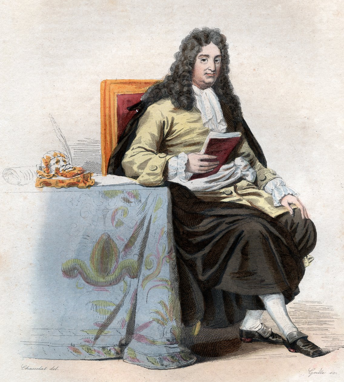 Porträtt av Jean Racine (1639-1699), fransk dramatiker. av French School