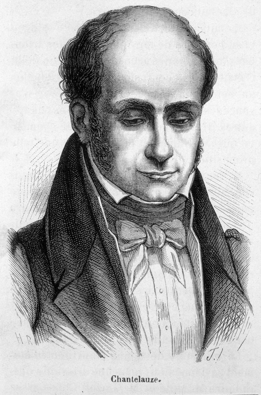 Porträtt av Jean de Chantelauze (1787-1859), justitieminister. av French School