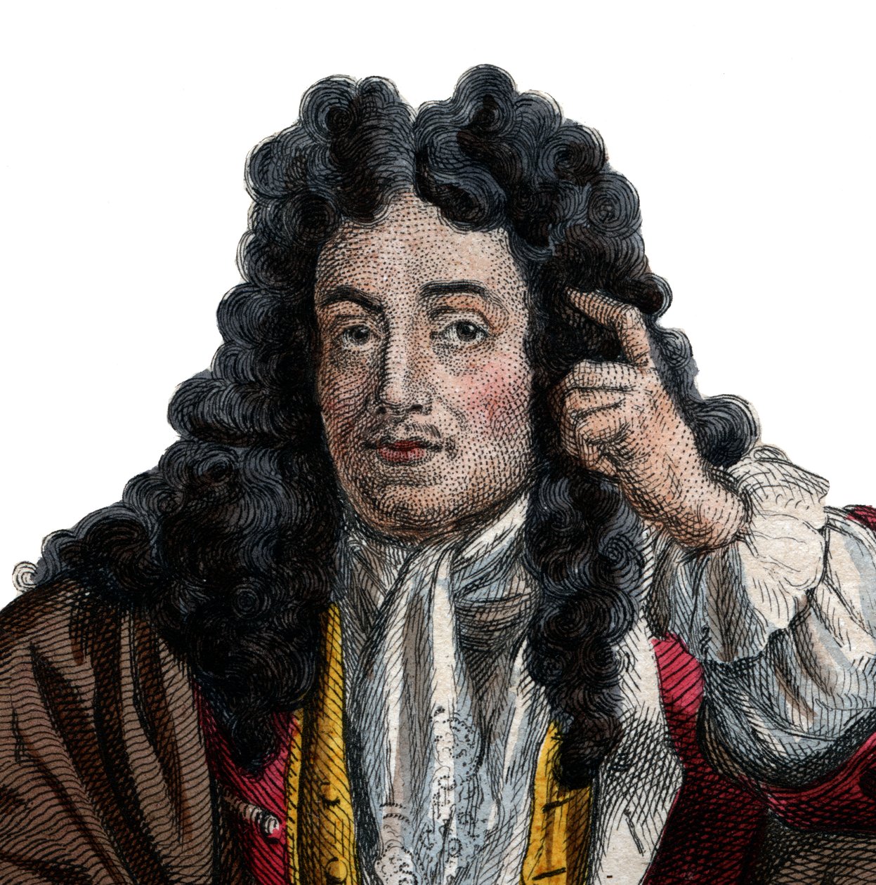 Porträtt av Jean de La Bruyere (Labruyere) (1645-1696), fransk essäist och moralist. av French School