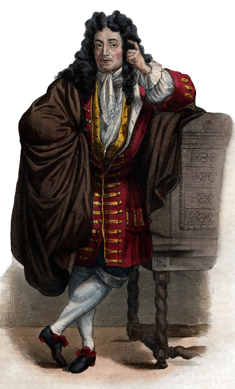 Porträtt av Jean de La Bruyere (Labruyere) (1645-1696), fransk essäist och moralist. av French School