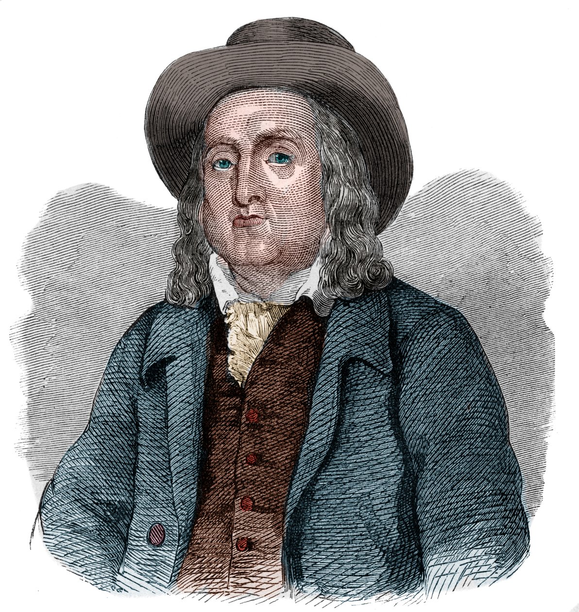 Porträtt av Jeremy Bentham (1748-1832), engelsk filosof, ekonom och teoretisk jurist. av French School
