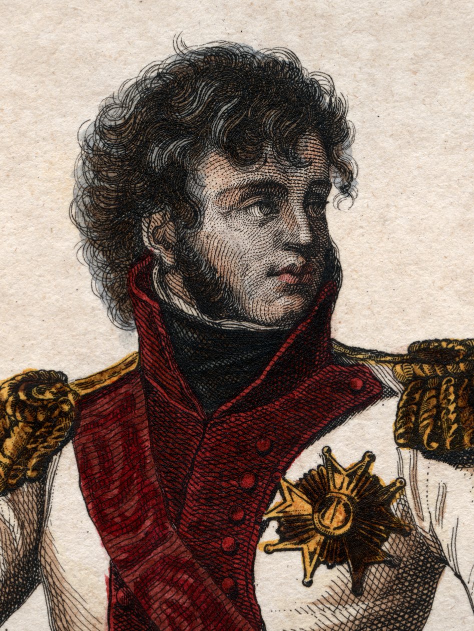 Porträtt av Joachim Murat (1767-1815), marskalk av Frankrike och storamiral. av French School