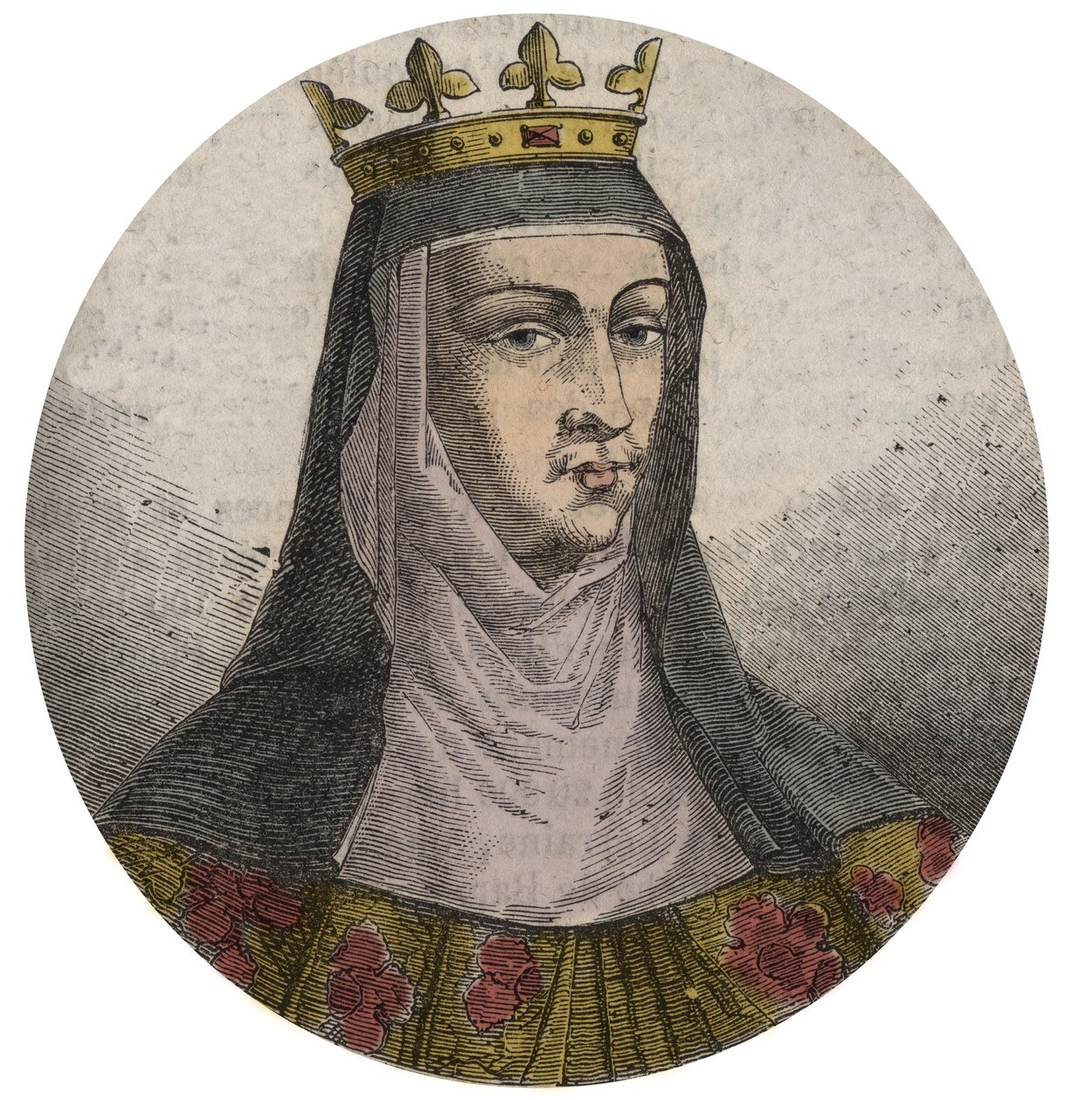 Porträtt av Jeanne av Frankrike (1464-1505) (eller av Valois) drottning av Frankrikes hustru av Ludvig XII - Jeanne av Frankrike och Valois (1464-1505) av French School