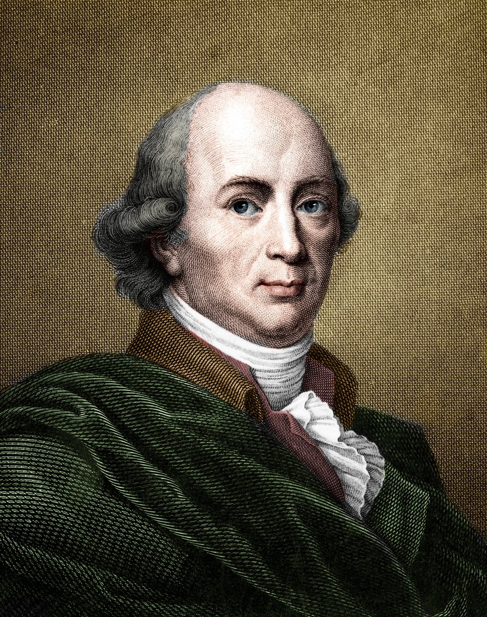 Porträtt av Johann Gottfried Herder (1744-1803) tysk filosof och författare. (senare färgläggning) av French School
