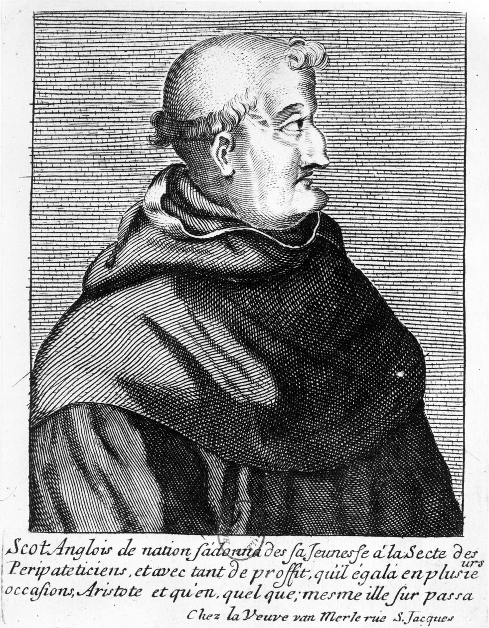 Porträtt av John Duns Scotus (c.1265-c.1308) av French School