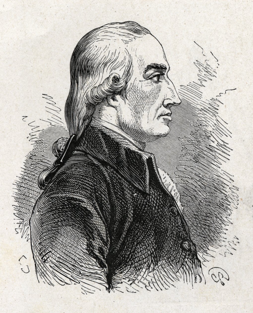 Porträtt av Joseph Black (1761 - 1799), brittisk fysiker och kemist (upptäckt av magnesia) - i "" Album of Science; berömda vetenskapsmän; Stora upptäckter””” 1896. av French School
