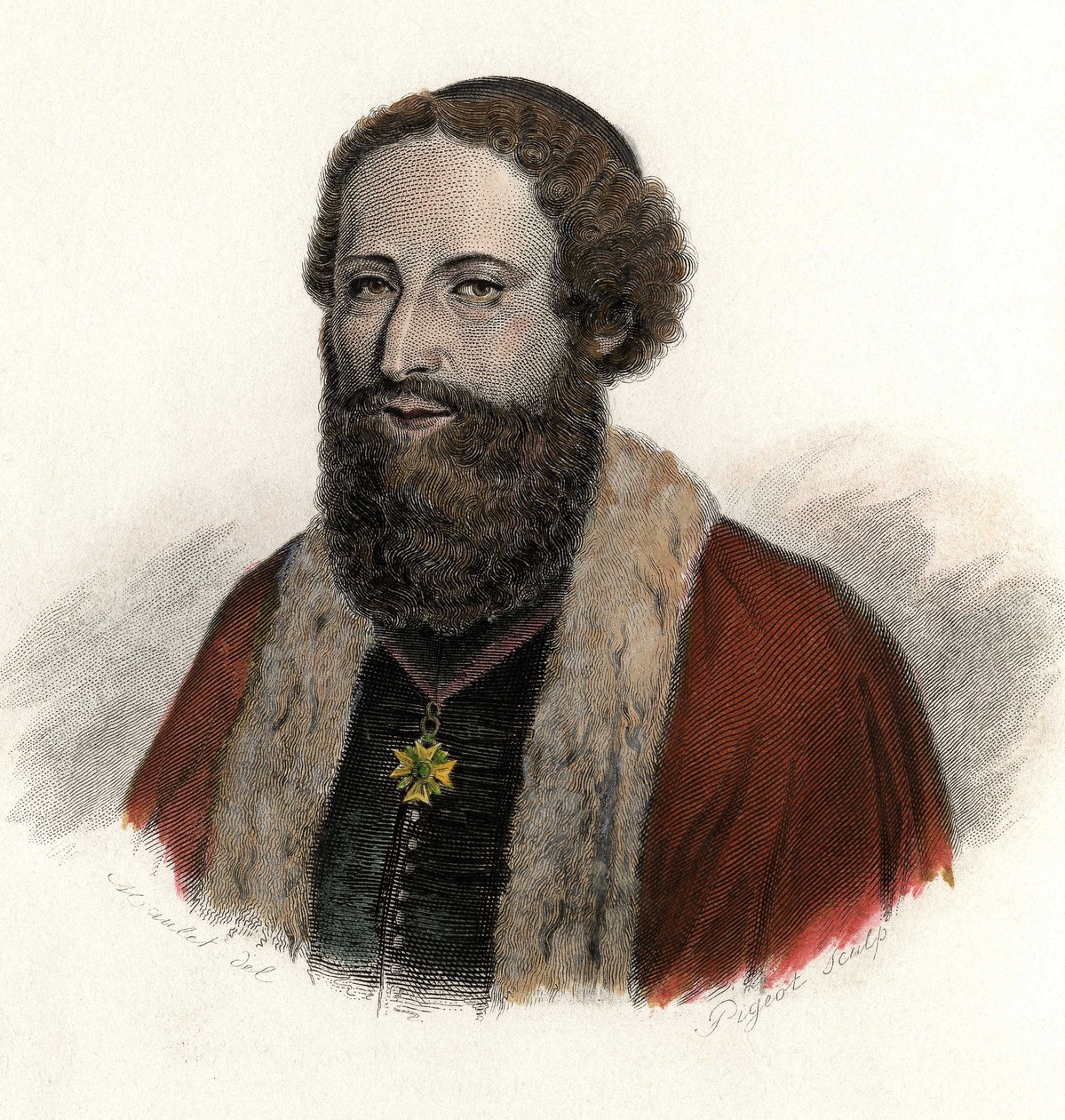 Porträtt av Joseph Pitton de Tournefort (1656-1708), fransk resenär och botaniker. I "" Porträtt av användbara män"" av French School