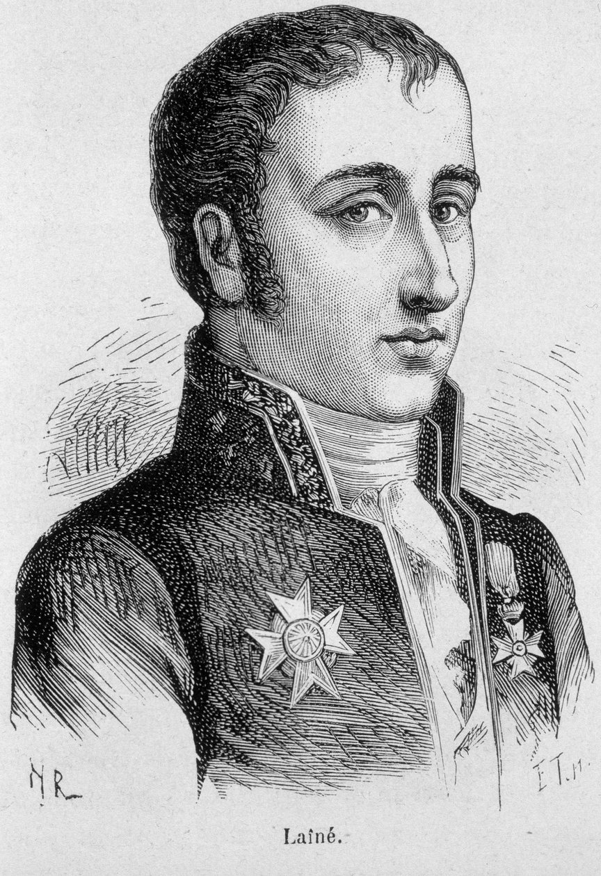 Porträtt av Joseph, Viscount Lainé (1767 - 1835), fransk politiker - i "L