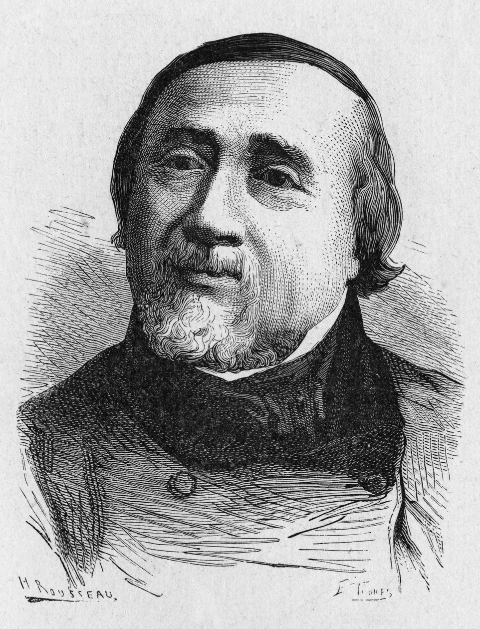 Porträtt av Jules Francois Dupuis Delcourt (1802-1864) (Jules-Francois Dupuis-Delcourt), fransk aeronaut - i "Album de la Science; berömda vetenskapsmän; Stora upptäckter”””” 1896. av French School